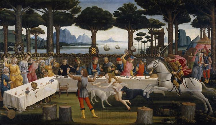 Sandro Botticelli Novella di Nastagio degli Onesti (mk36) Spain oil painting art